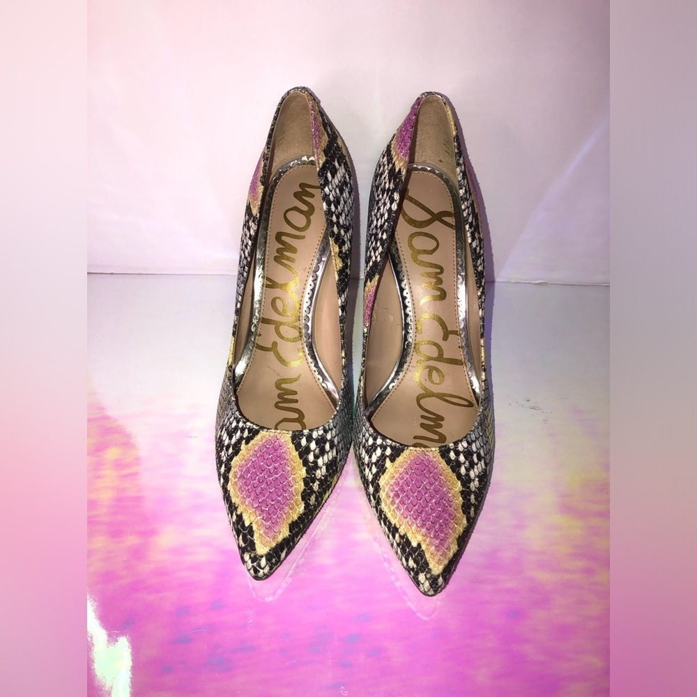 Sam Edelman Multicolor Snakeskin Heels - Picture 2 of 14